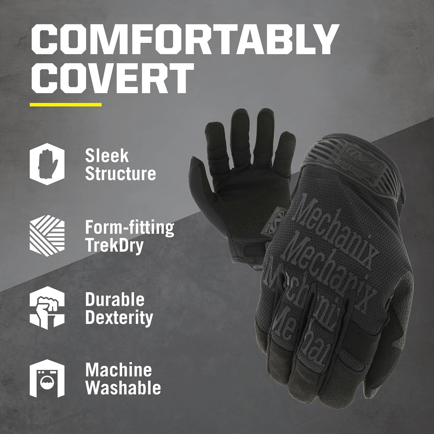 Original Tactical Covert Gloves, Medium | High-Performance Anti-Slip Grip with Impact Resistance & Touchscreen Capability for Multi-Purpose Use