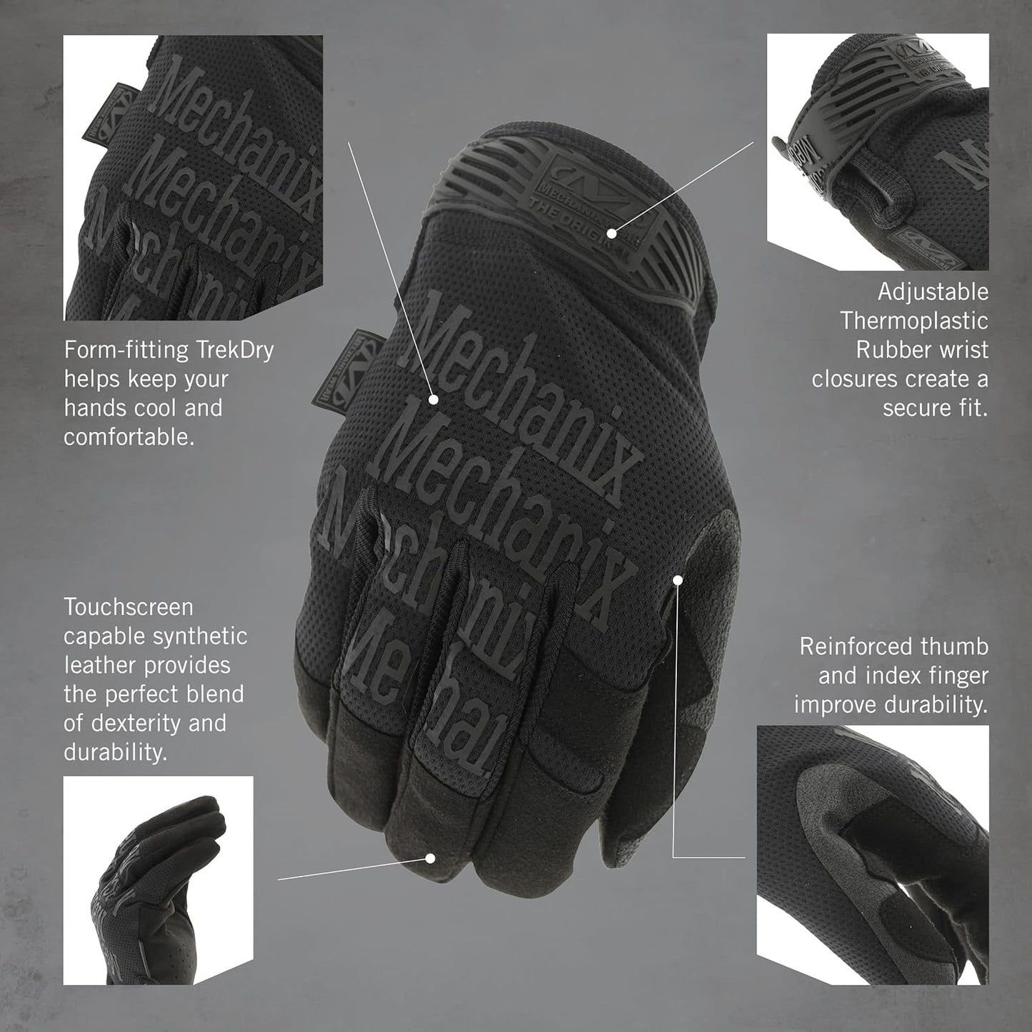 Original Tactical Covert Gloves, Medium | High-Performance Anti-Slip Grip with Impact Resistance & Touchscreen Capability for Multi-Purpose Use
