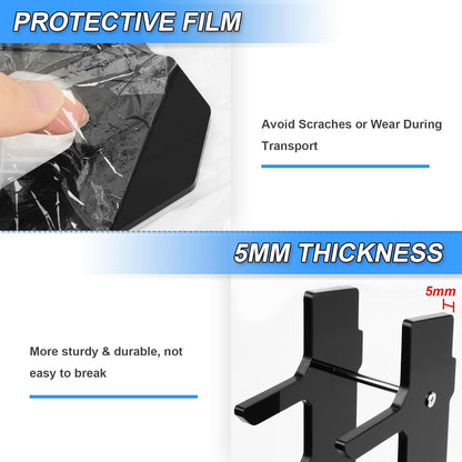 Acrylic Knife Display Stand, Pocket Knife Holder EDC Knife Organizer Rack Folding Knife Display Case Multitool Storage Shelf Dagger Stand for Collection, Home Decoration (Solid Black)
