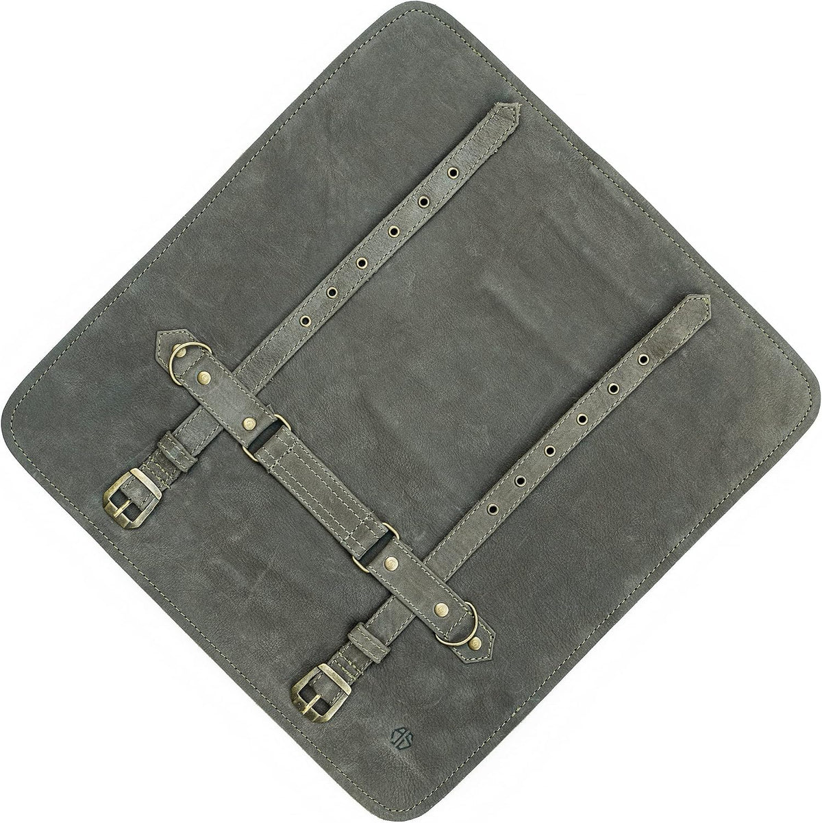 Knife Roll Bag Genuine Leather – knife case for Chefs 7 slots – Leather Knife with handle and strap Frank (Brown-Antique)