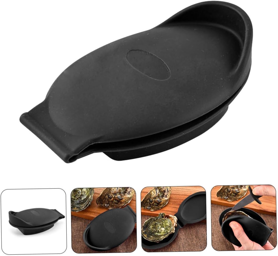 Oyster Shucking Hand Clip Oyster Opener Tool Silicone Holder for Shellfish Open Tool Non-Slip Seafood Opener Holder Ergonomic Kitchen Utensil for Bbq Picnic Dinner Travel