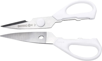 W656 Kitchen Take-Apart Shears, 8-Inch, Stainless Steel Blades, Ergonomic Non-Slip White Handle, Ideal for Cutting