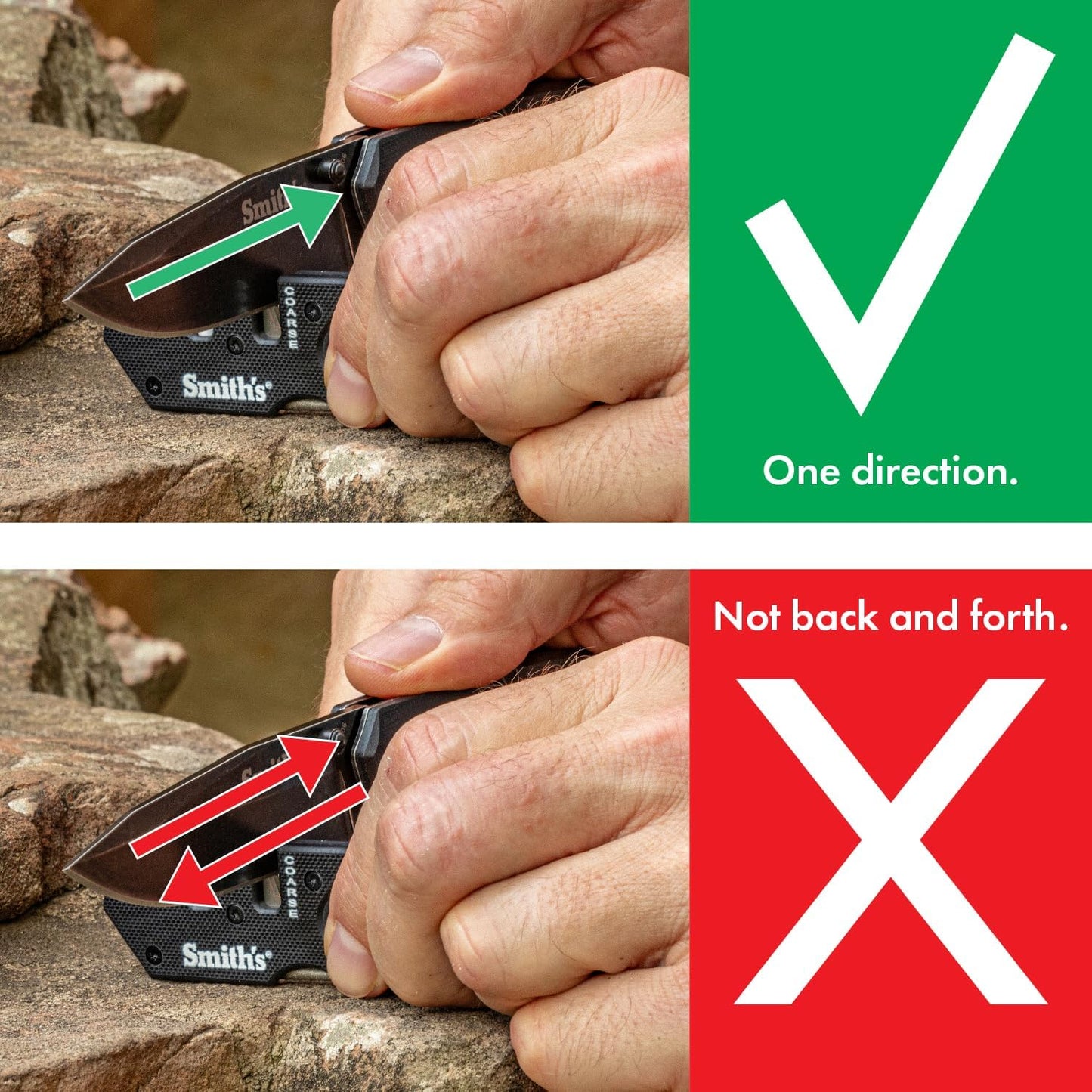 Smith’s Pocket Pal Tactical Knife Sharpener - 2 Stage Sharpener & Diamond Sharpening Rod - Pocket Clip - Outdoor Hunting Knife & Hook Sharpener - Compact & Lightweight