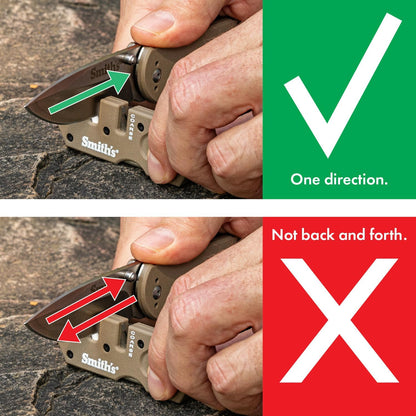 Smith’s Pocket Pal Tactical Knife Sharpener - 2 Stage Sharpener & Diamond Sharpening Rod - Pocket Clip - Outdoor Hunting Knife & Hook Sharpener - Compact & Lightweight