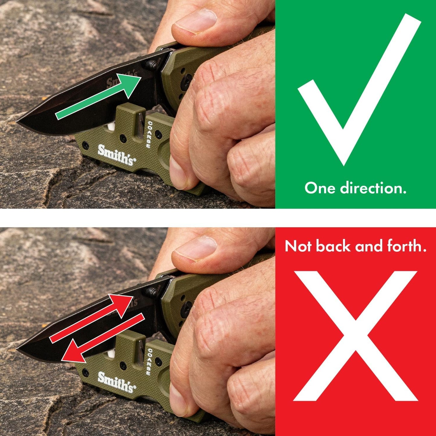Smith’s Pocket Pal Tactical Knife Sharpener - 2 Stage Sharpener & Diamond Sharpening Rod - Pocket Clip - Outdoor Hunting Knife & Hook Sharpener - Compact & Lightweight