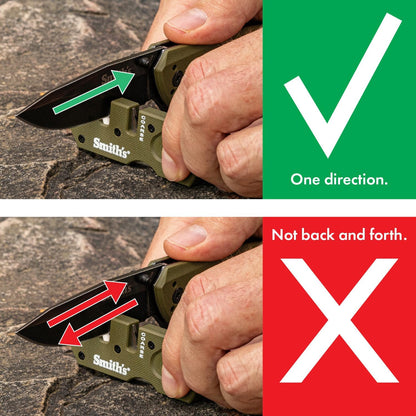 Smith’s Pocket Pal Tactical Knife Sharpener - 2 Stage Sharpener & Diamond Sharpening Rod - Pocket Clip - Outdoor Hunting Knife & Hook Sharpener - Compact & Lightweight