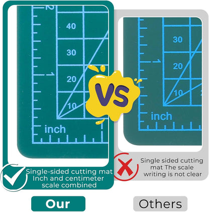 Self Healing Craft Mat, 6" x 8" Rotary Sewing Mat for Crafts, Table Protector Cut Board Cutting Matts for Fabric Leather Cutting Quilting Project, Ideas for DIY Crafts, Children, Hobbyists, A5, Green
