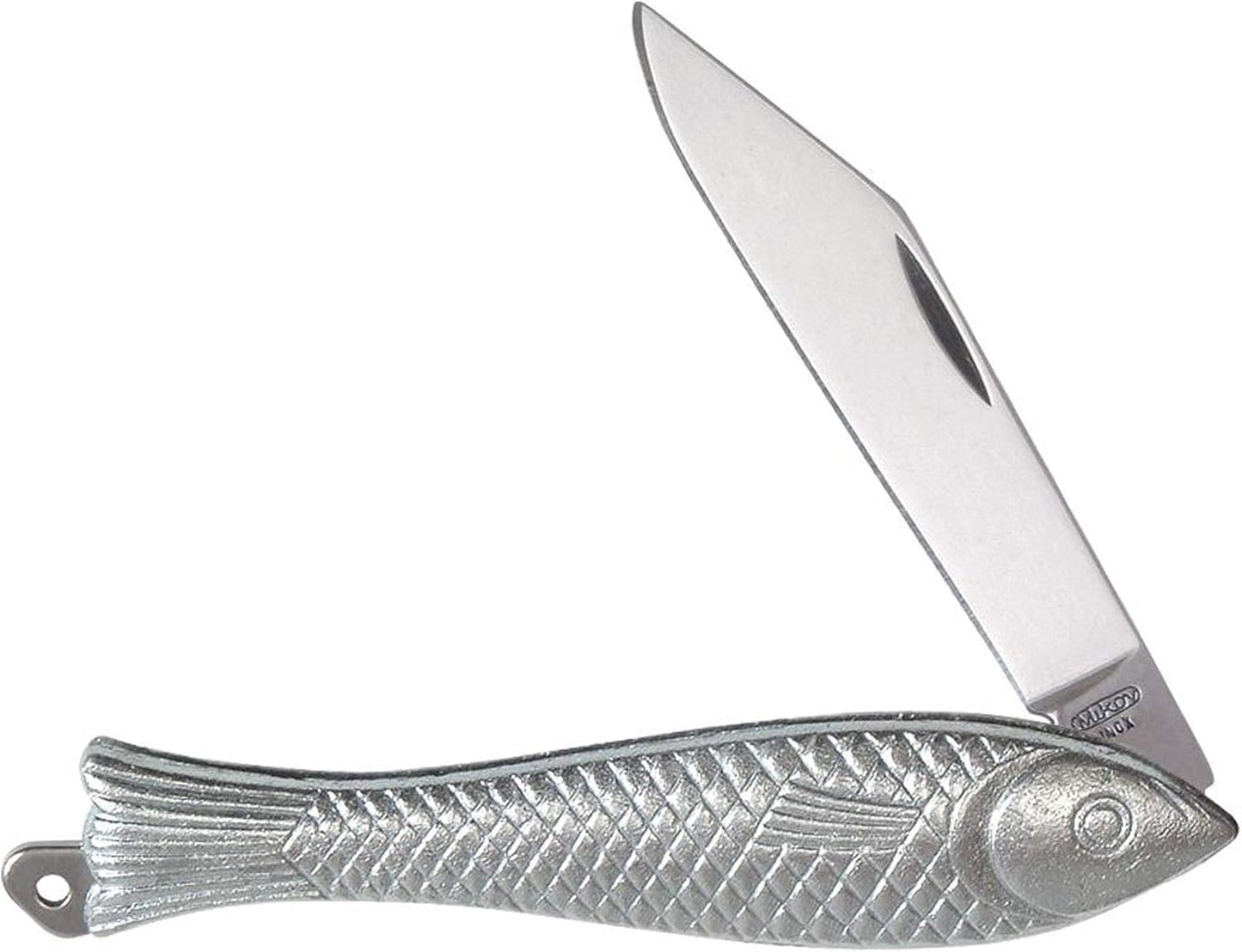 Classic Silver Fish Knife - Iconic Small Pocket Knife for EDC - 420 Stainless Steel Blade - Durable utility keychain knife - Original Czech Rybicka