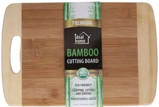Bamboo Cutting Board 9x7 – Small Wooden Cutting Board for Kitchen Prep, Charcuterie & Serving Tray, Eco-Friendly Bamboo Cheese Board for Fruits, Vegetables & Snacks