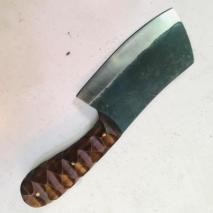 Handmade Mini Cleaver Fixed Blade Heavy Duty Sharp Kitchen Kinife with Sheath Butcher Knife for Chopping Hand Forged HC Steel for Home Outdoor Camping Cleaver Chef knife OC-CK-9988