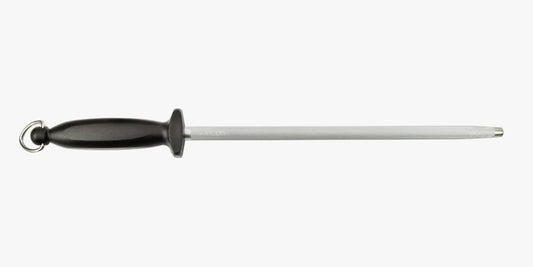 Sharpening Steel 12 Inch Nitrum Stainless Steel and 300 mm blade. Series Chaira. Body Carbon Steel Chromium Coated 11 - Handle Polypropylene. Lightweight and smooth shapes. Color Black.