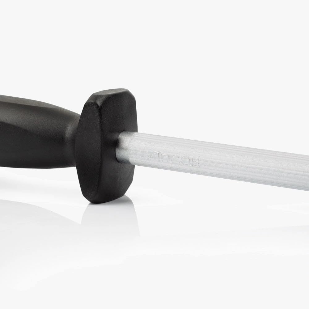 Sharpening Steel 12 Inch Nitrum Stainless Steel and 300 mm blade. Series Chaira. Body Carbon Steel Chromium Coated 11 - Handle Polypropylene. Lightweight and smooth shapes. Color Black.