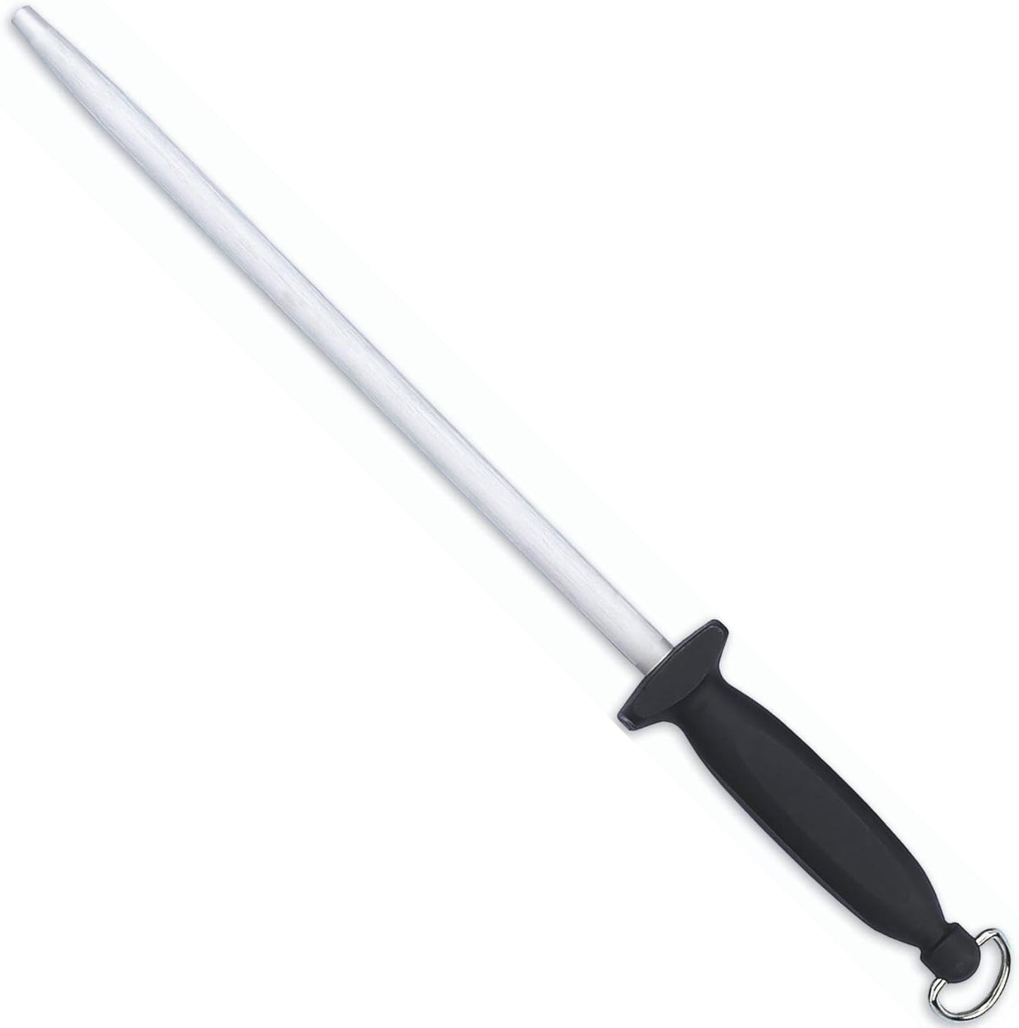 Sharpening Steel 12 Inch Nitrum Stainless Steel and 300 mm blade. Series Chaira. Body Carbon Steel Chromium Coated 11 - Handle Polypropylene. Lightweight and smooth shapes. Color Black.