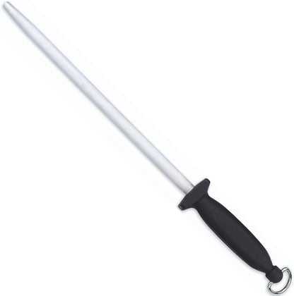 Sharpening Steel 12 Inch Nitrum Stainless Steel and 300 mm blade. Series Chaira. Body Carbon Steel Chromium Coated 11 - Handle Polypropylene. Lightweight and smooth shapes. Color Black.