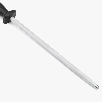 Sharpening Steel 12 Inch Nitrum Stainless Steel and 300 mm blade. Series Chaira. Body Carbon Steel Chromium Coated 11 - Handle Polypropylene. Lightweight and smooth shapes. Color Black.