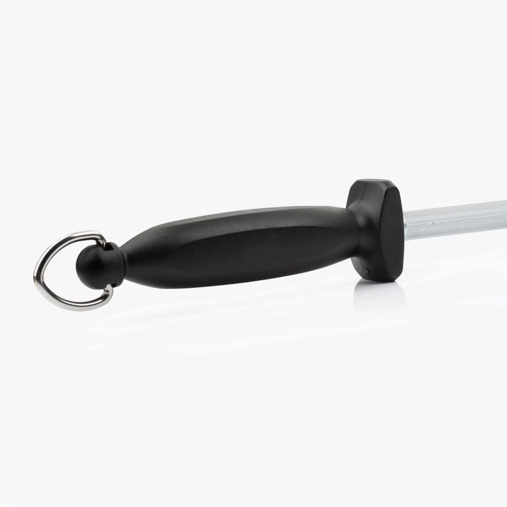 Sharpening Steel 12 Inch Nitrum Stainless Steel and 300 mm blade. Series Chaira. Body Carbon Steel Chromium Coated 11 - Handle Polypropylene. Lightweight and smooth shapes. Color Black.