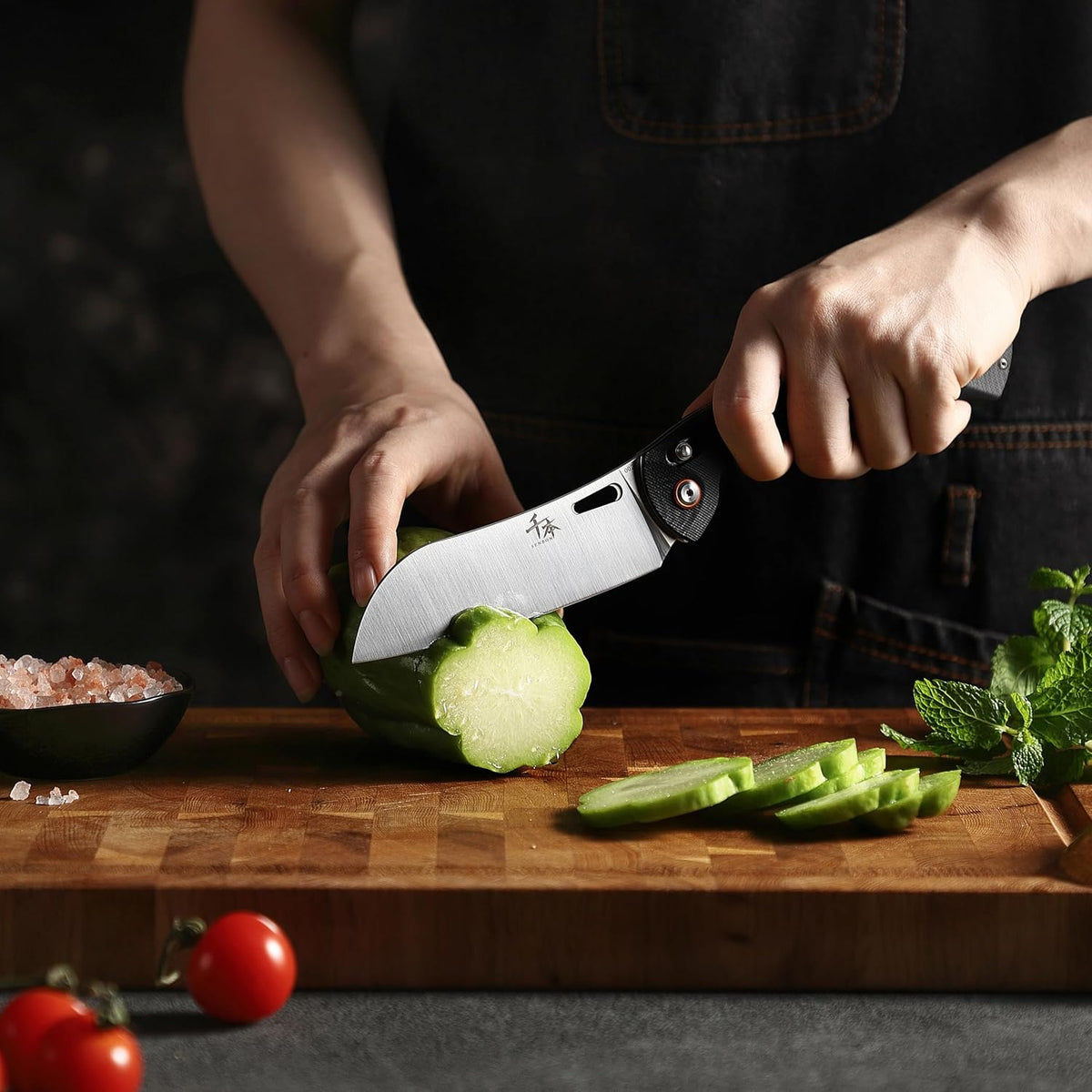 440 Folding Chef Knife, Portable Fruit Utility Cutting Knife