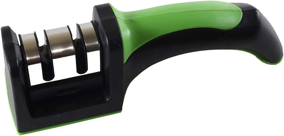 2-Step Knife Sharpener | Ergonomic Handle | Alloy Steel & Ceramic | Suitable for Knives & Scissors | 7½" x 2" x 2¼" | Lightweight & Durable Design
