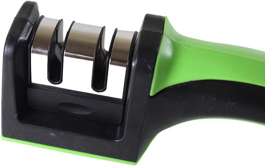2-Step Knife Sharpener | Ergonomic Handle | Alloy Steel & Ceramic | Suitable for Knives & Scissors | 7½" x 2" x 2¼" | Lightweight & Durable Design
