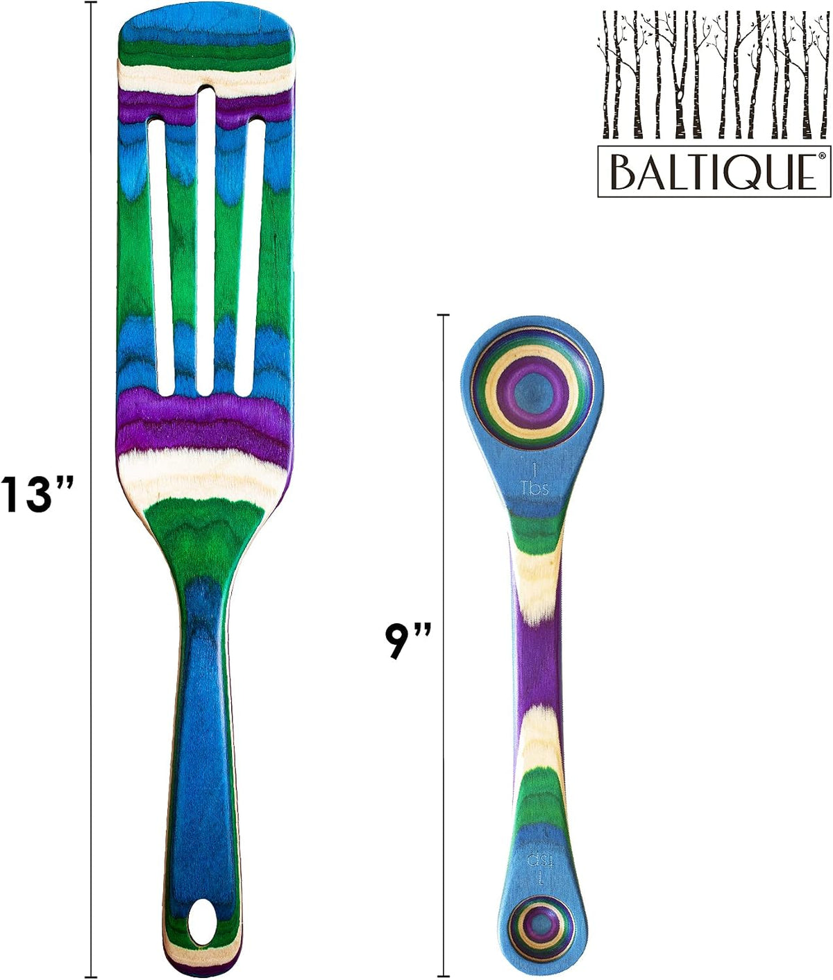 Baltique Mumbai Collection 8" Spreading Knife in Colored Birch Wood