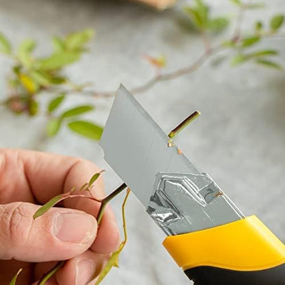 Box Cutter Retractable 25MM Long Utility Knife With 10pcs Blades Refills | Heavy Duty Exacto Knife Razor Knife Utility, Snap Off Blades Box Cutter with Rubber Grip for Cardboard, Boxes, DIY Crafts