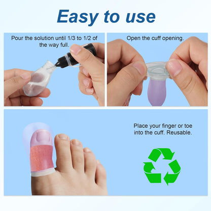 4pcs Waterproof Thumb Protector, Reusable Silicone Finger Sleeve Cover Rubber Cots with Nursing Bandage for Shower Swimming Pedicure Manicure Nail Soaking & Wound Protection Guard