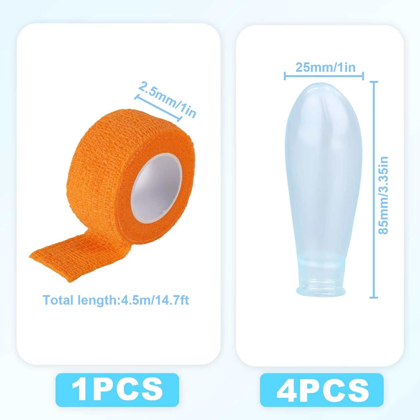 4pcs Waterproof Thumb Protector, Reusable Silicone Finger Sleeve Cover Rubber Cots with Nursing Bandage for Shower Swimming Pedicure Manicure Nail Soaking & Wound Protection Guard