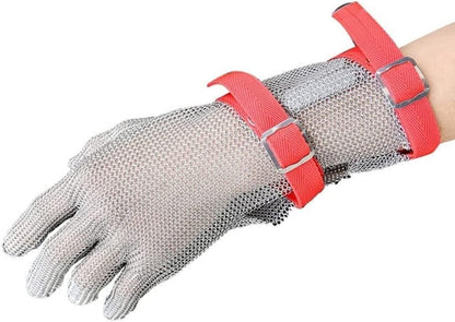 Cut Resistant Gloves Extended Arms Safety Work Stainless Steel Mesh Chainmail Gloves For Kitchen Meat Cutting