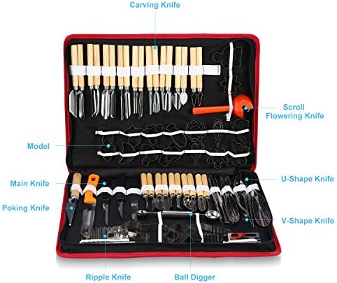 80Pcs Portable Culinary Carving Chiseling Tools Kit Food Vegetable Fruit Garnishing Peeling Cutting Tool Set For Professional Amateur Chef Kitchen Food Carving Art