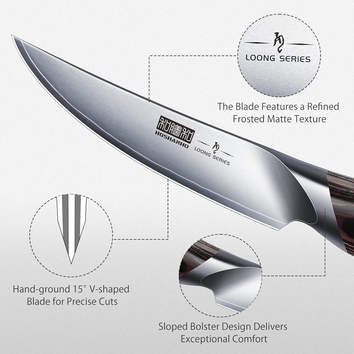 Steak Knives Set of 6 with Block, 4.5 In Serrated Steak Knife Set | Multipurpose Japanese High Carbon Steel Kitchen Steak Knives with Ergonomic Handle, Ideal Gifts