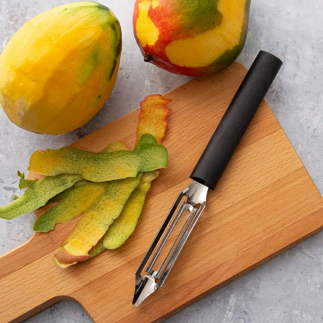 Deluxe Vegetable Peeler (R141), Silver Handle | 2" Stainless Steel Swiveling Blade, Silver Cast Aluminum Handle