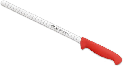 Salmon Knife/Fish Knife 12 Inch Nitrum Stainless Steel and 300 mm blade. Ergonomic Polypropylene Handle. Series 2900. Features different handle colors to make it easier. Color Red.