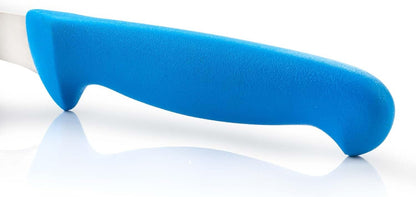Salmon Knife/Fish Knife 12 Inch Nitrum Stainless Steel and 300 mm blade. Ergonomic Polypropylene Handle. Series 2900. Features different handle colors to make it easier. Color Red.