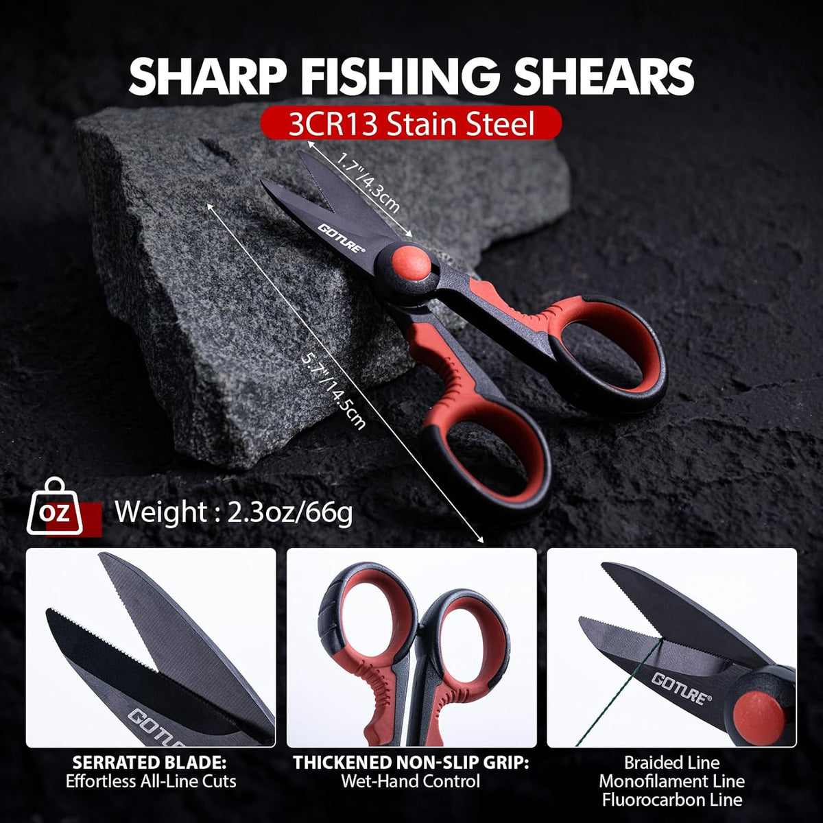 Fishing Tool Kit,Saltwater Gear Set,Red/Pink,Gifts for Men/Women | Fishing Pliers,Fillet Knife with Sheath, Fish Lip Gripper,Fish Hook Remover,Lanyard, Scissors,Sharpener,Stainless Steel Soap