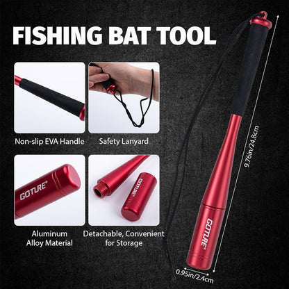 Fishing Tool Kit,Saltwater Gear Set,Red/Pink,Gifts for Men/Women | Fishing Pliers,Fillet Knife with Sheath, Fish Lip Gripper,Fish Hook Remover,Lanyard, Scissors,Sharpener,Stainless Steel Soap