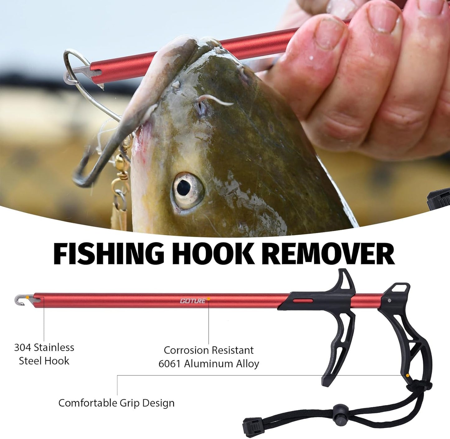 Fishing Tool Kit,Saltwater Gear Set,Red/Pink,Gifts for Men/Women | Fishing Pliers,Fillet Knife with Sheath, Fish Lip Gripper,Fish Hook Remover,Lanyard, Scissors,Sharpener,Stainless Steel Soap