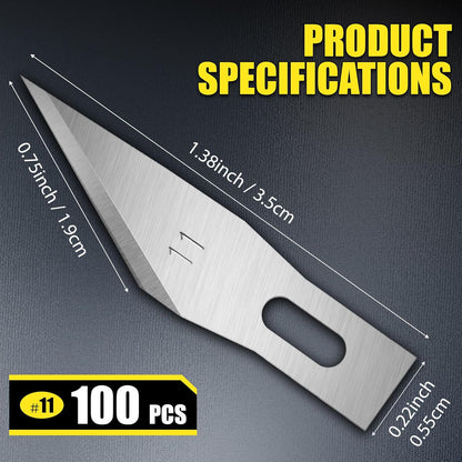 18Piece Exacto Knife Set, 4 Craft Knife with 14pcs SK5 Steel Blades, Precision Hobby Knife for Carving, Scrapbooking, Modeling, DIY, Art Projects
