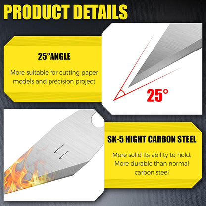 18Piece Exacto Knife Set, 4 Craft Knife with 14pcs SK5 Steel Blades, Precision Hobby Knife for Carving, Scrapbooking, Modeling, DIY, Art Projects