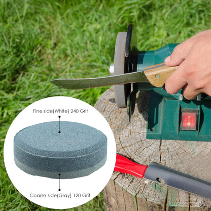 Set of 2 Dual Grit Multi-Purpose Sharpener and Rectangular Cut Axe File, Waterstone Sharpener and sharpening file