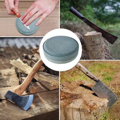 Set of 2 Dual Grit Multi-Purpose Sharpener and Rectangular Cut Axe File, Waterstone Sharpener and sharpening file