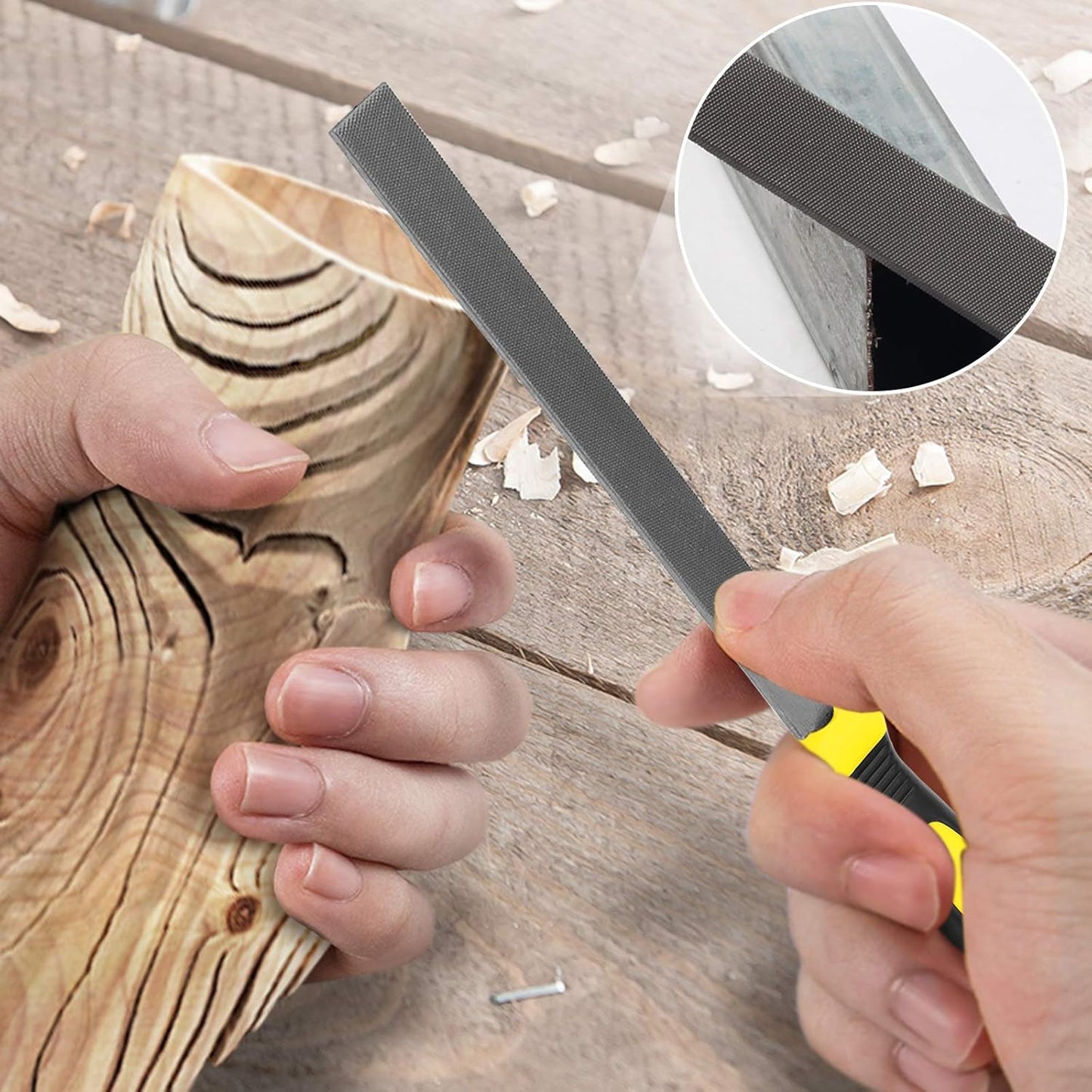 Set of 2 Dual Grit Multi-Purpose Sharpener and Rectangular Cut Axe File, Waterstone Sharpener and sharpening file