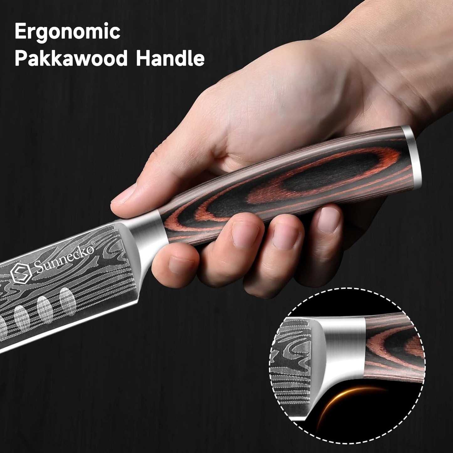 Professional BBQ Carving Knife Set, Slicing and Boning Knife for Meat Cutting,German High Carbon Stainless Steel Carving Knife for Meat and Turkey.
