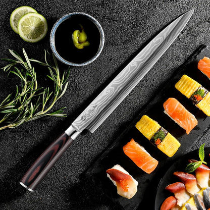 Professional BBQ Carving Knife Set, Slicing and Boning Knife for Meat Cutting,German High Carbon Stainless Steel Carving Knife for Meat and Turkey.