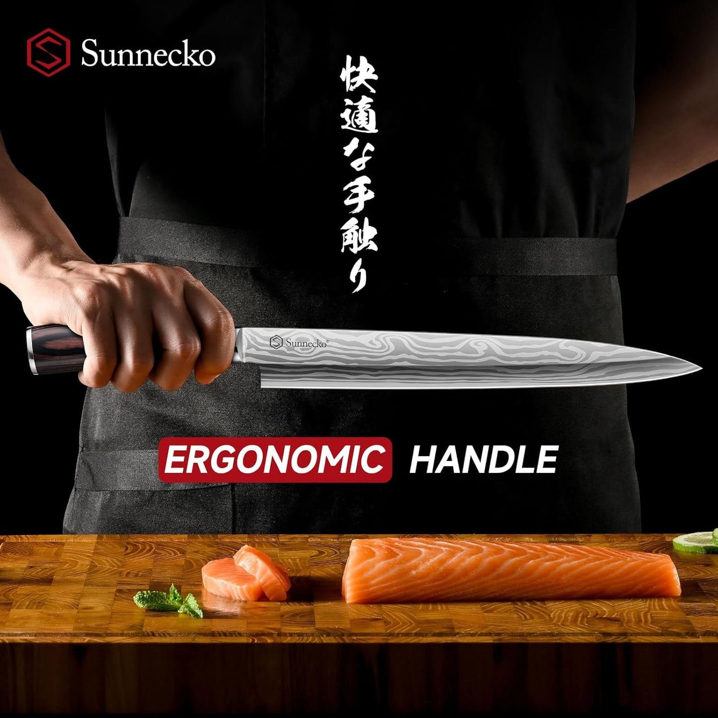 Professional BBQ Carving Knife Set, Slicing and Boning Knife for Meat Cutting,German High Carbon Stainless Steel Carving Knife for Meat and Turkey.