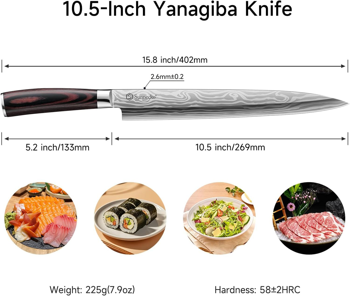 Professional BBQ Carving Knife Set, Slicing and Boning Knife for Meat Cutting,German High Carbon Stainless Steel Carving Knife for Meat and Turkey.