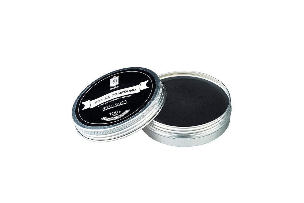 Polishing Compound - Ultra Fine Black Stropping Compound - Leather Strop Sharpening Buffing Compound with applicator – 100g (3.53 Oz)
