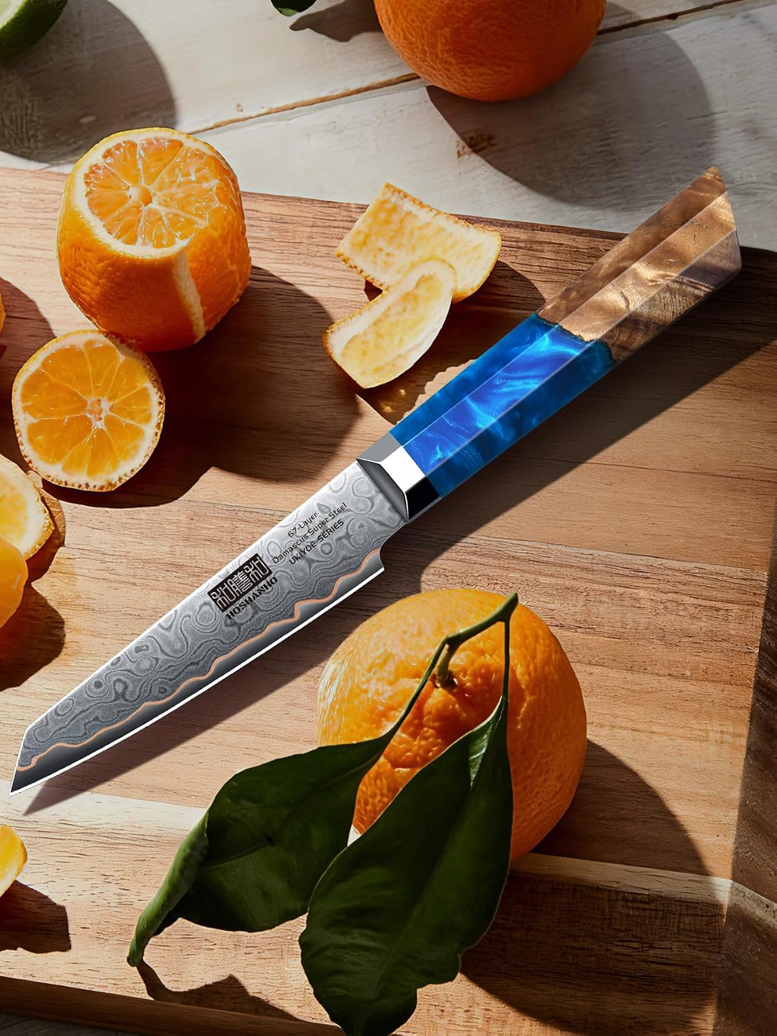 7" Damascus Santoku Knife, 67-Layer Damascus Kitchen Chef Knife