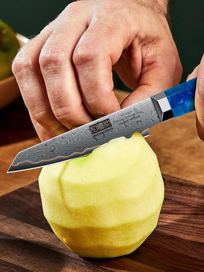 7" Damascus Santoku Knife, 67-Layer Damascus Kitchen Chef Knife