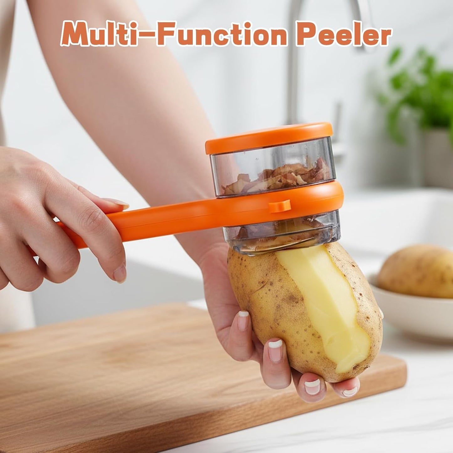 6-Piece Set Peeling Knife With Storage Box, Box Storage Peeler, Vegetable Peeler With Catcher, include 2 Peelers, 2 Sponges, 2 Hooks