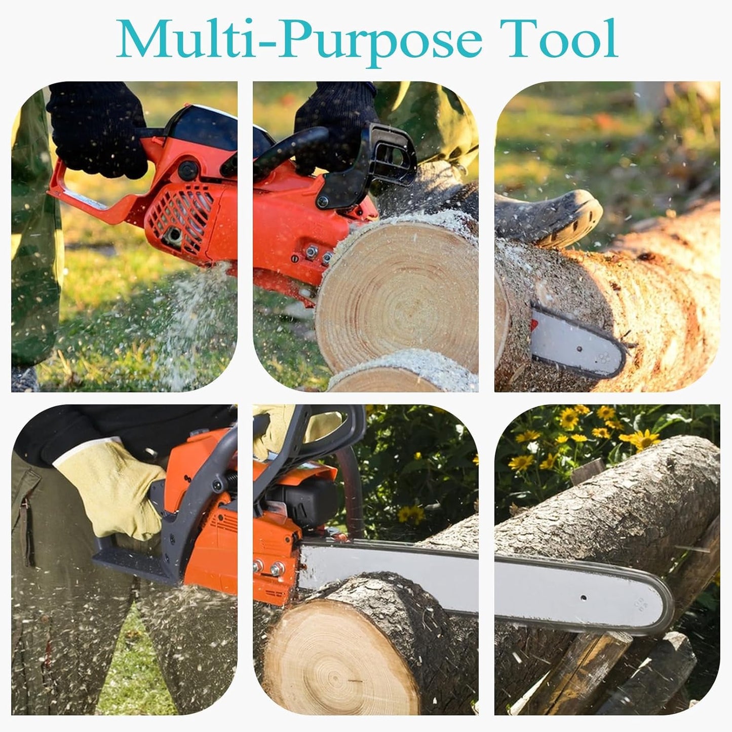 Chainsaw Sharpening Attachment Kit Chain Saw Blade Teeth Sharpener Set with Angle Guide and Diamond Burr Grinding Stone Files